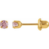 24K Gold-Plated Stainless Steel Imitation Alexandrite InvernessĀ® Piercing Earrings